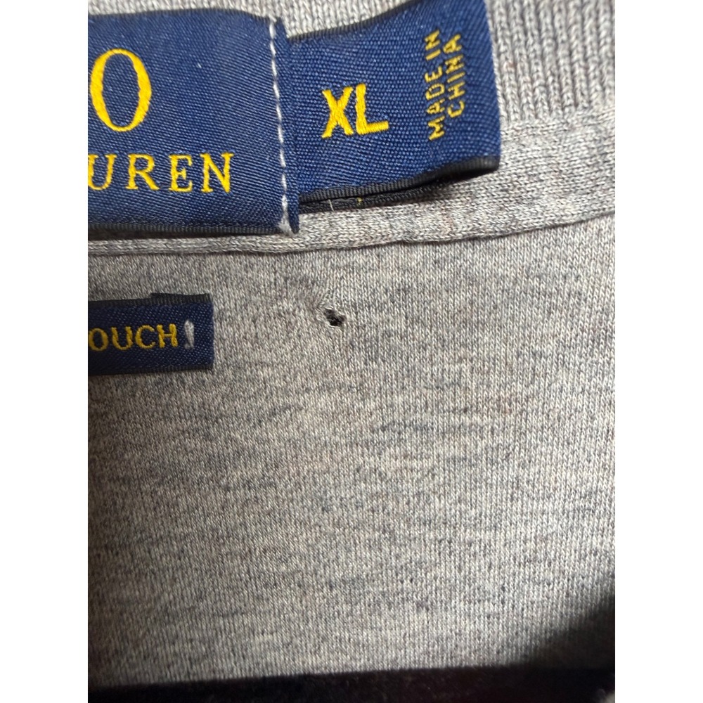 Polo Ralph Lauren Mens XL Gray Pima Soft Touch Long Sleeve Polo Shirt - Picture 5 of 8